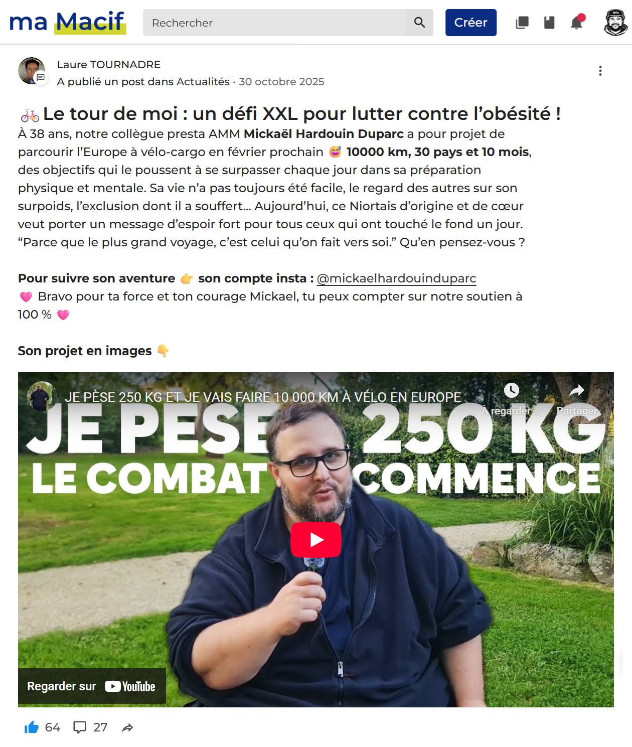 Le tour de moi : un défi XXL pour lutter contre l'obésité !