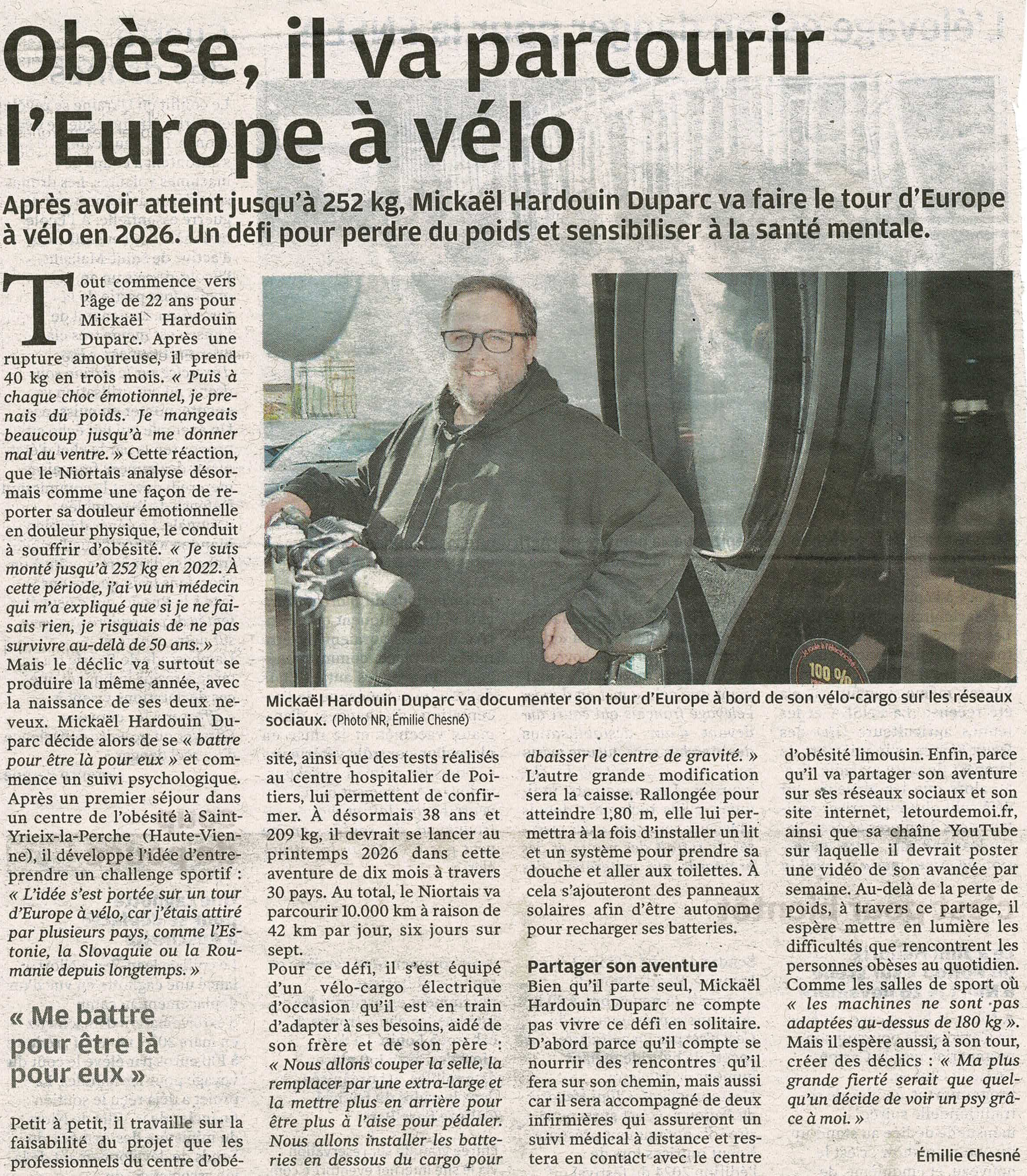 L'Europe à vélo pour perdre du poids